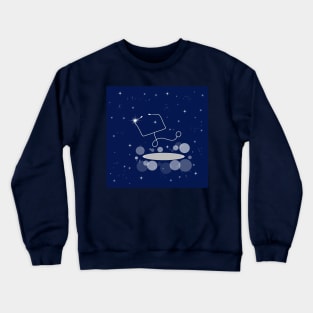 Phonendoscope, instrument, medicine, treatment, doctor, hospital, health, illustration, cover, night, cosmoc, space, galaxy, stars Crewneck Sweatshirt